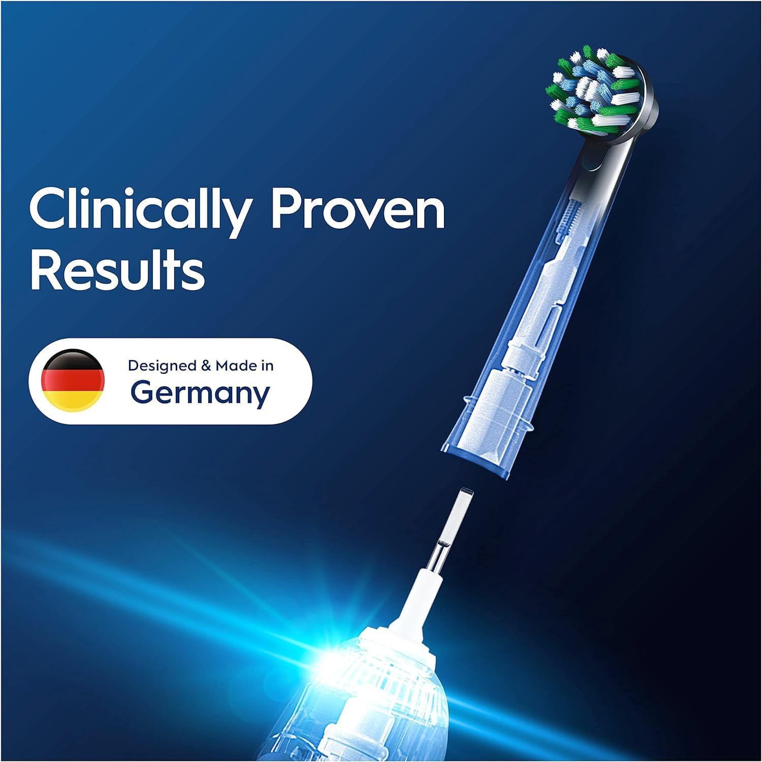 Oral-B Pro Cross Action 2pk Replacement Toothbrush Head, X-Shape and Angled Bristles for Deeper Plaque Removal - Black