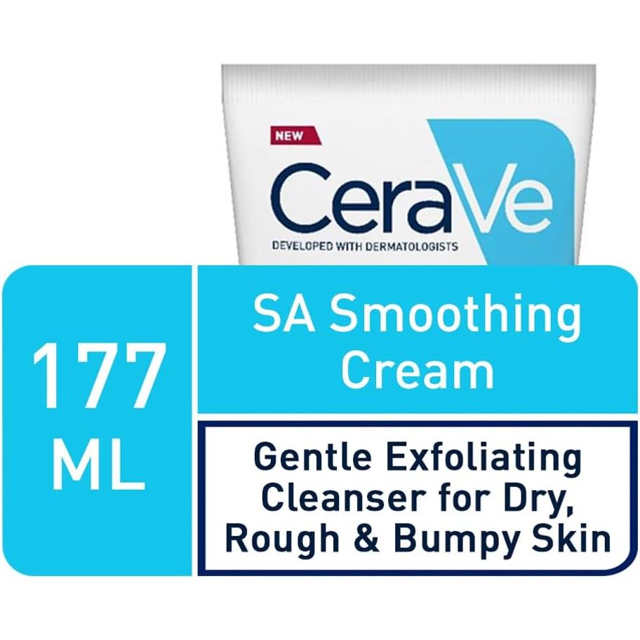 CeraVe SA Smoothing Cream 177ml for Rough and Bumpy Skin with Salicylic Acid and 3 Essential Ceramides