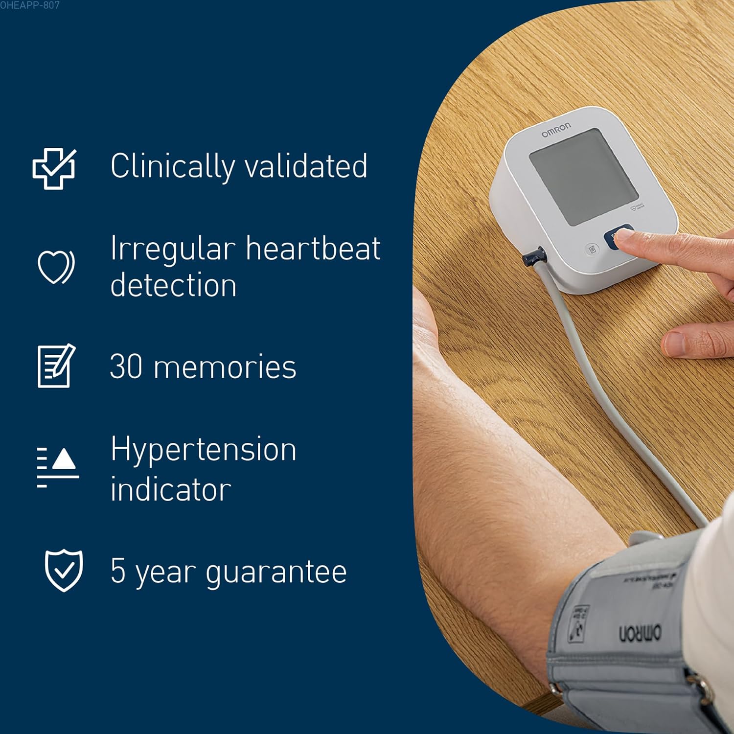 OMRON M2 Essential, Clinically Validated Upper Arm Blood Pressure Monitor 22-32cm Cuff for Irregular Heartbeat Detection
