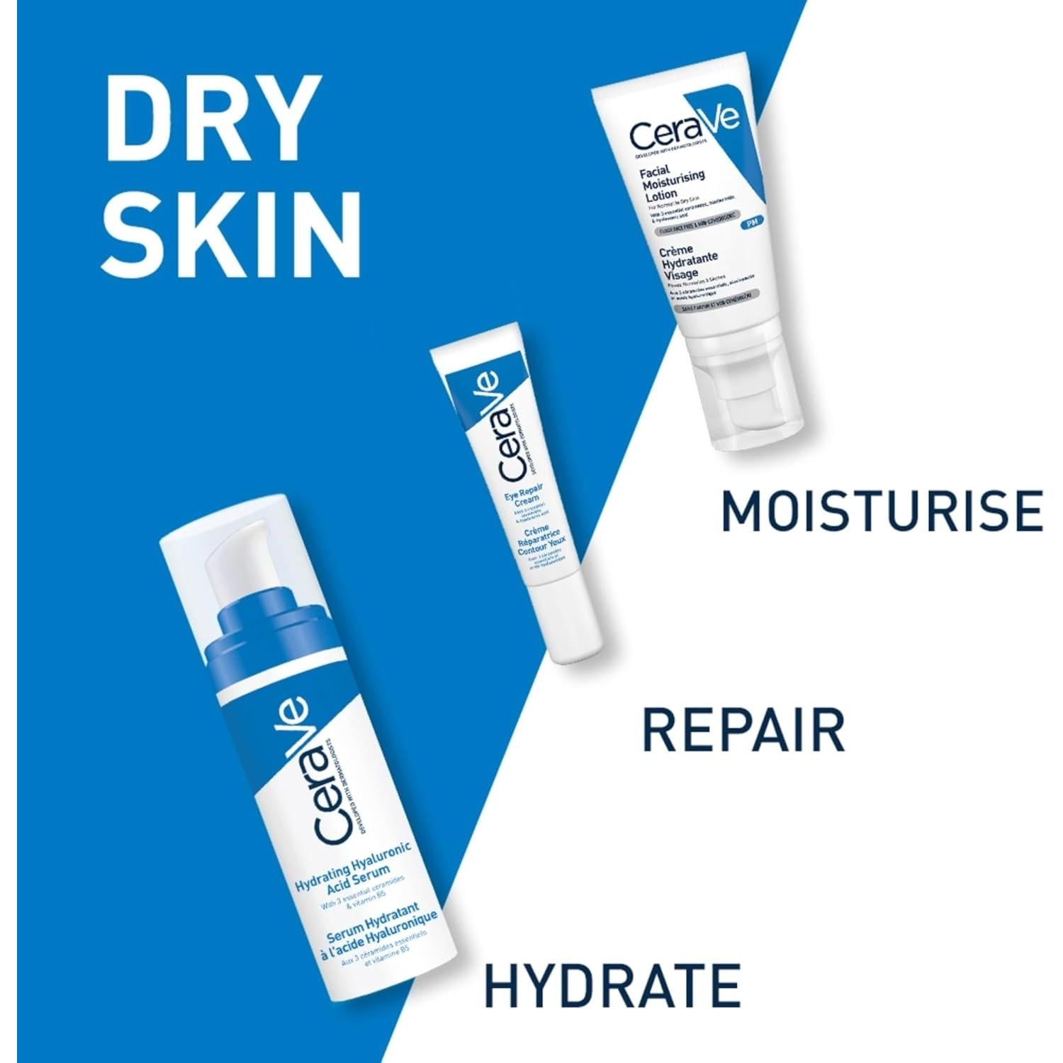 CeraVe PM Facial Moisturising Lotion, face moisturiser for all skin types, normal and dry skin, 52ml