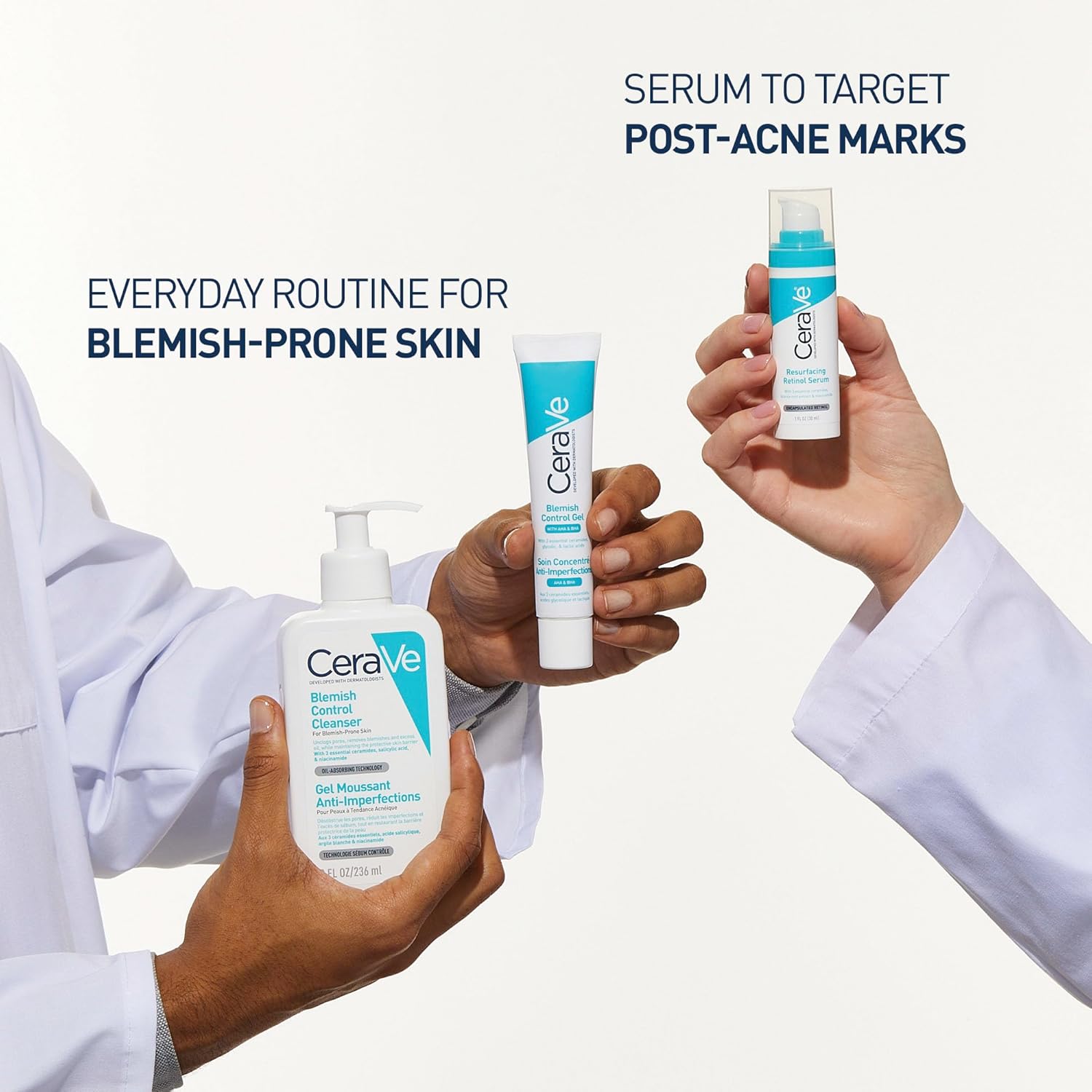 CeraVe Blemish Control Face Cleanser With 2% Salicylic Acid, Niacinamide, 3 Essential Ceramides, Hectorite Clay, Fragrance Free, 236ml