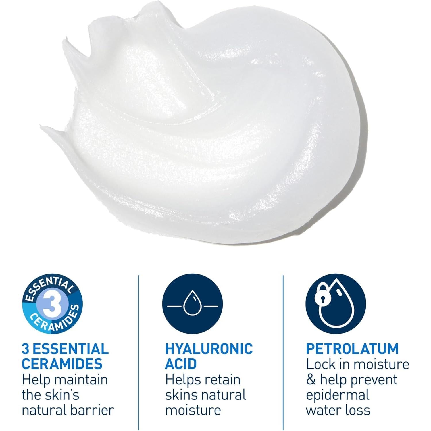 CeraVe Advanced Repair Ointment, Multi-Purpose Relief for Very Dry Chapped Skin, Face, Body & Lips With 3 Essential Ceramides, 50ml