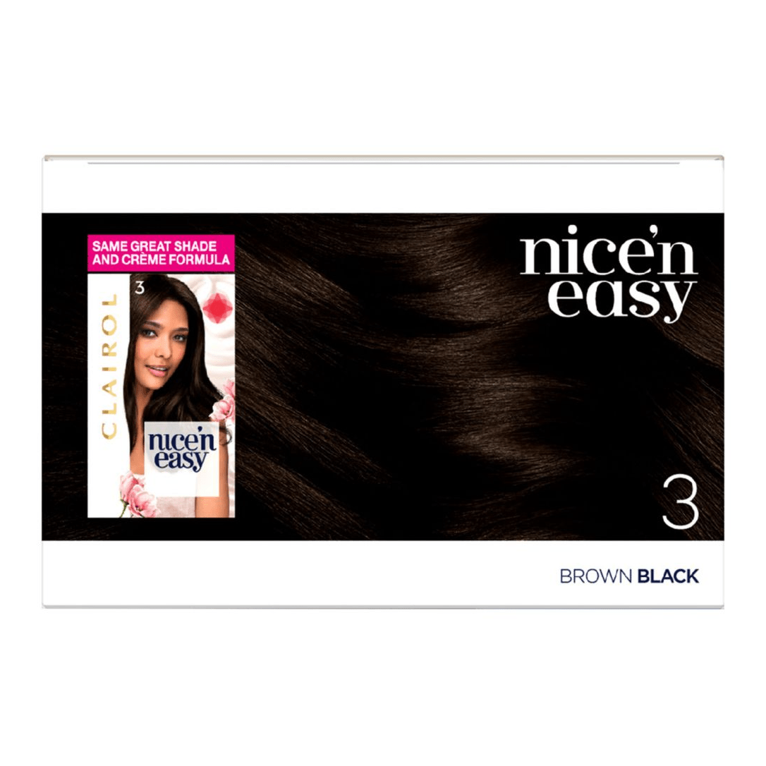 Clairol Nice N Easy Crème Natural Looking Permanent Hair Dye - 3 Brown Black