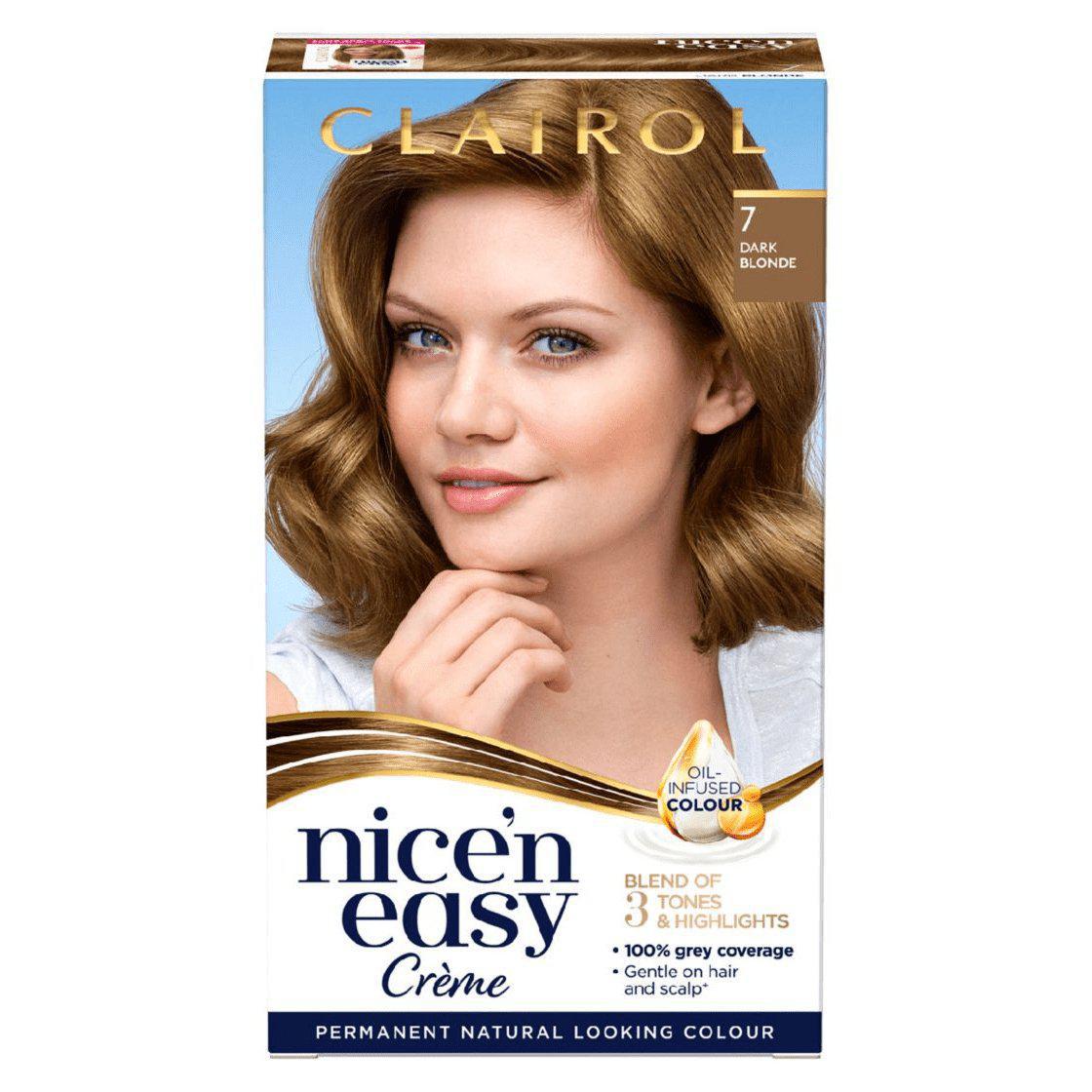 Clairol Nice N Easy Crème Natural Looking Permanent Hair Dye - 7 Dark Blonde