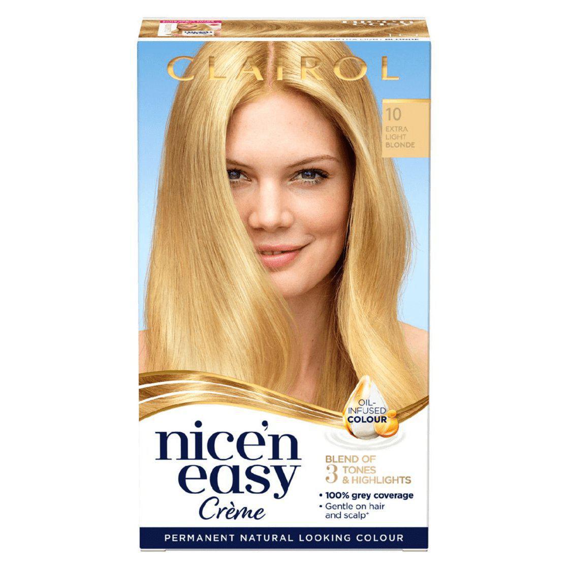 Clairol Nice N Easy Crème Natural Permanent Hair Dye - 10 Extra Light Blonde