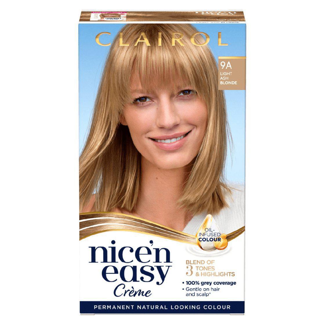 Clairol Nice N Easy Crème Natural Permanent Hair Dye - 9A Light Ash Blonde