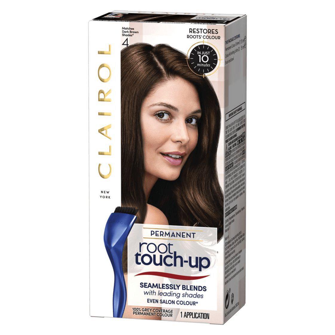 Clairol Nice N Easy Permanent Root Touch-Up - 100% Grey Coverage - 4 Dark Brown
