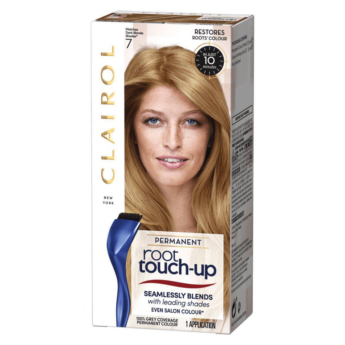 Clairol Nice N Easy Permanent Root Touch-Up - 100% Grey Coverage, 7 Dark Blonde