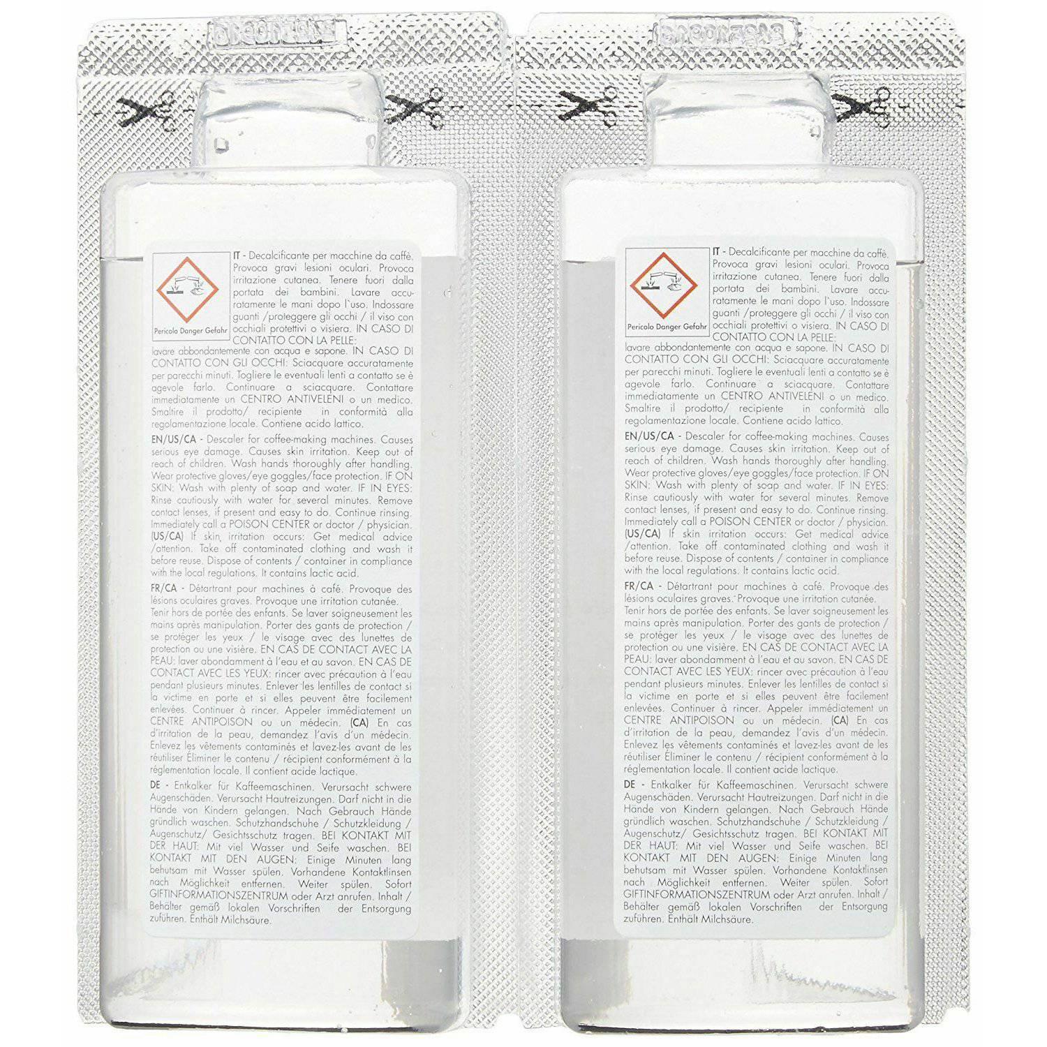 De'Longhi Mini EcoDecalk Descaling Solution - For Coffee Machines, 100ml, 2 Pack