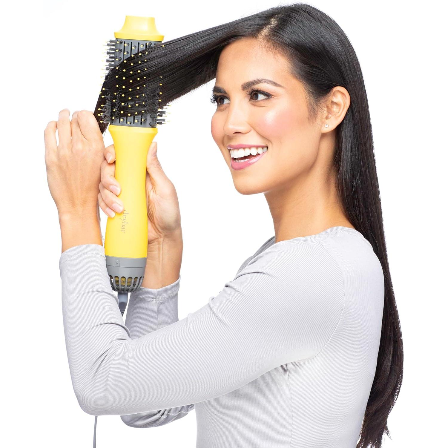 Drybar Double Shot Oval Blow-Dryer Brush 6.1cm Barrel Hot Air Brush For Voluminous Waves , 2-in-1 Hair Dryer and Styler