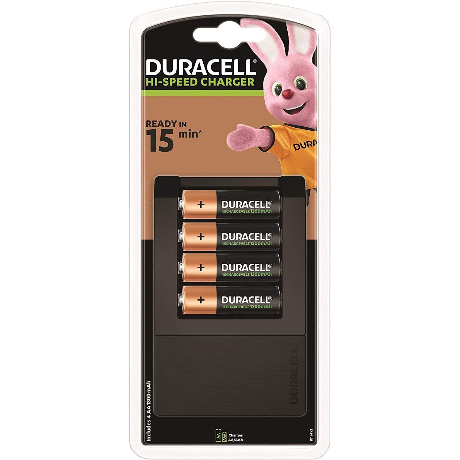Duracell CEF15 15 Minute Battery Charger with 4 AA