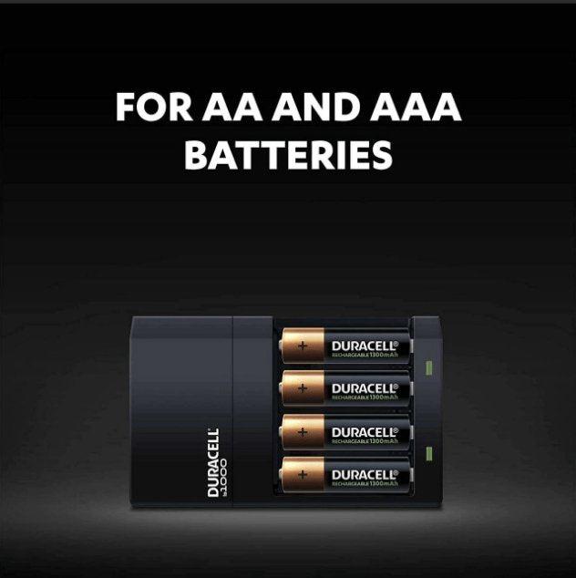 Duracell Hi-Speed Battery Charger with 2 AA and 2 AAA Rechargeable Batteries