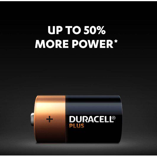 Duracell Plus Power Alkaline C Battery - Lasts Up to 50% Longer - Pack of 2