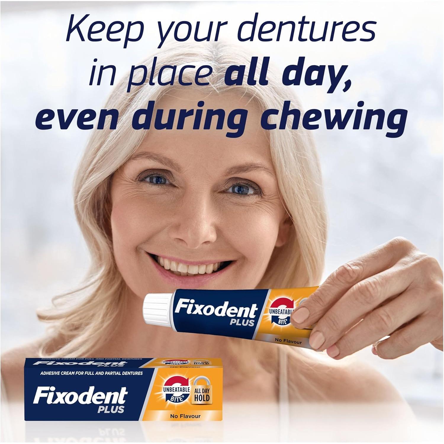 Fixodent Plus Unbeatable Adhesive Cream for Solid and Partial Dentures 40ml