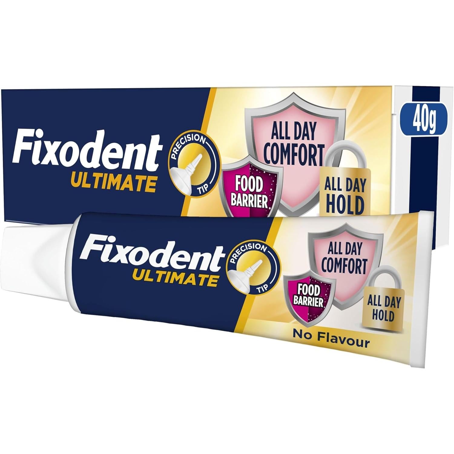 Fixodent Ultimate No Flavor Adhesive Cream for Full & Partial Dentures 40ml
