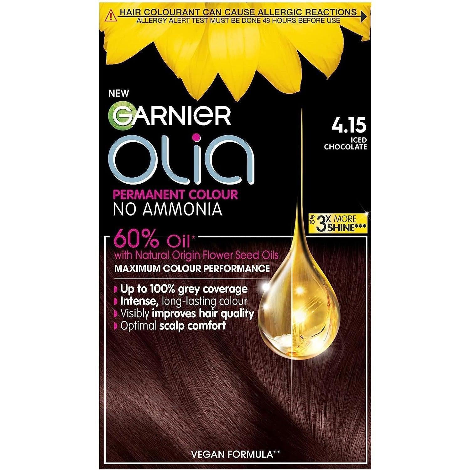 Garnier Olia 4.15 Iced Chocolate Brown Permanent Hair Dye