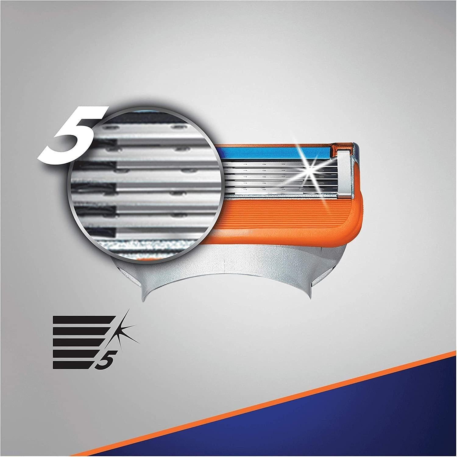 Gillette Fusion5 Power Razor Blades for Men - 4 Pack
