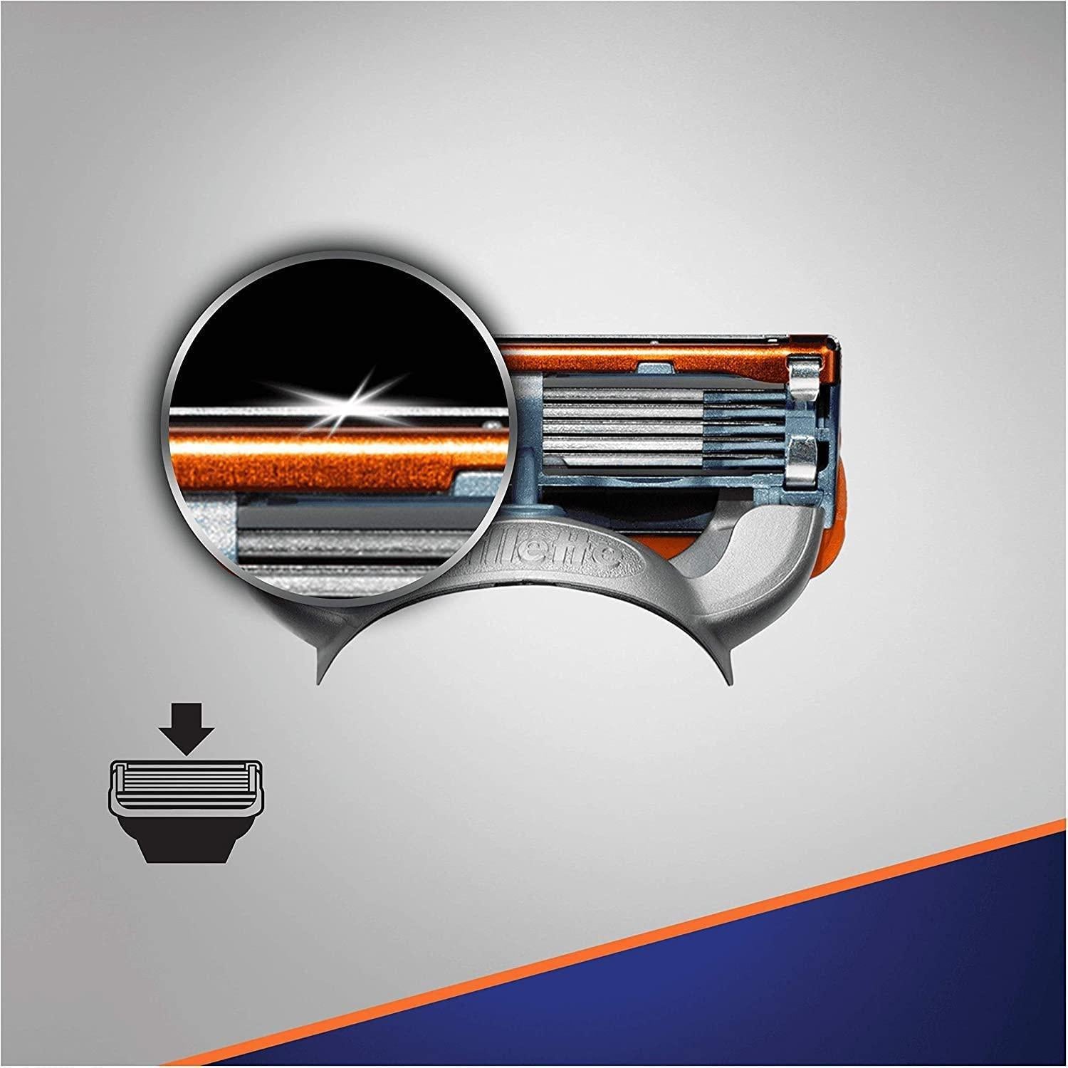 Gillette Fusion5 Power Razor Blades for Men - 4 Pack