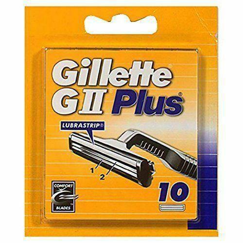 Gillette GII Plus Refill Razor Blade Cartridges - Pack of 10