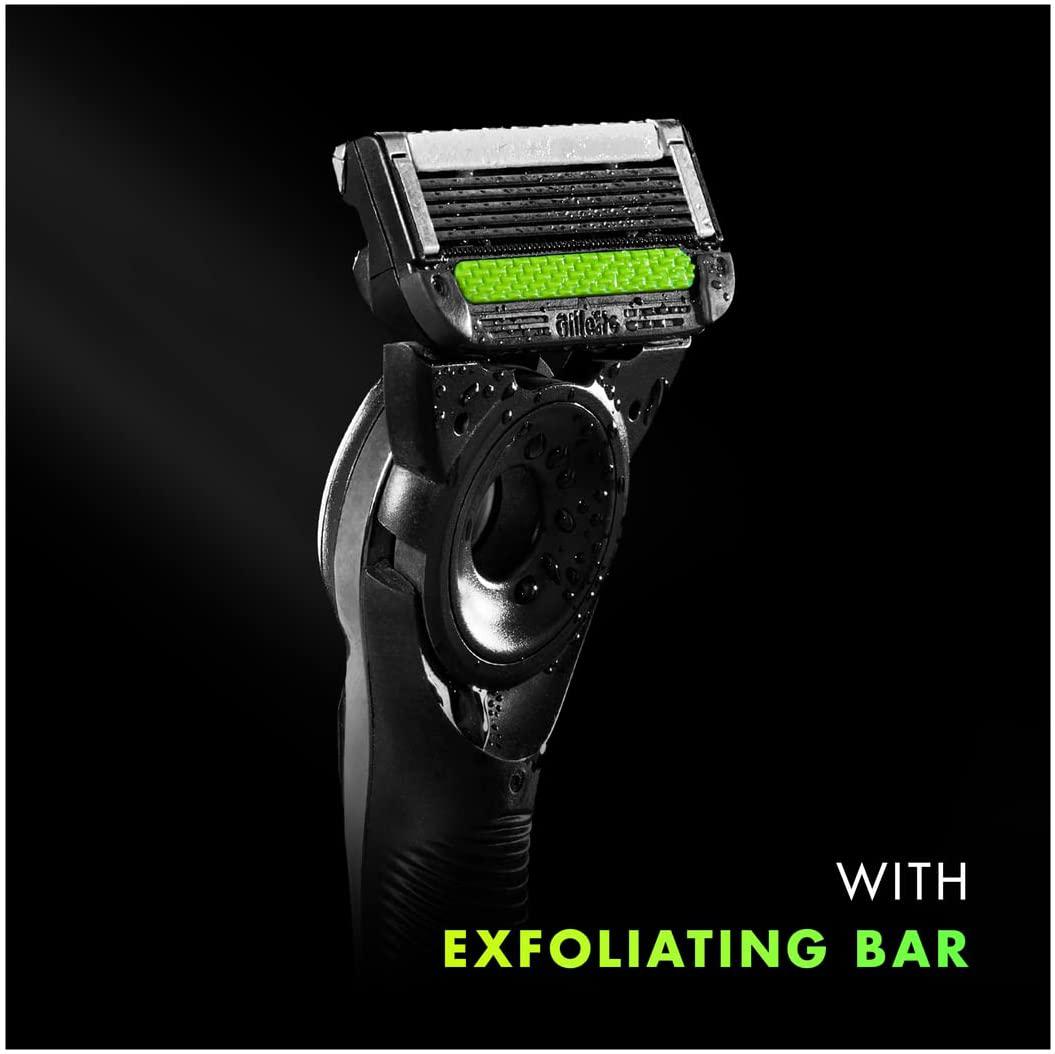 Gillette Labs Men's Razor + 1 Razor Blade Refill, with Exfoliating Bar, Includes Premium Magnetic Stand