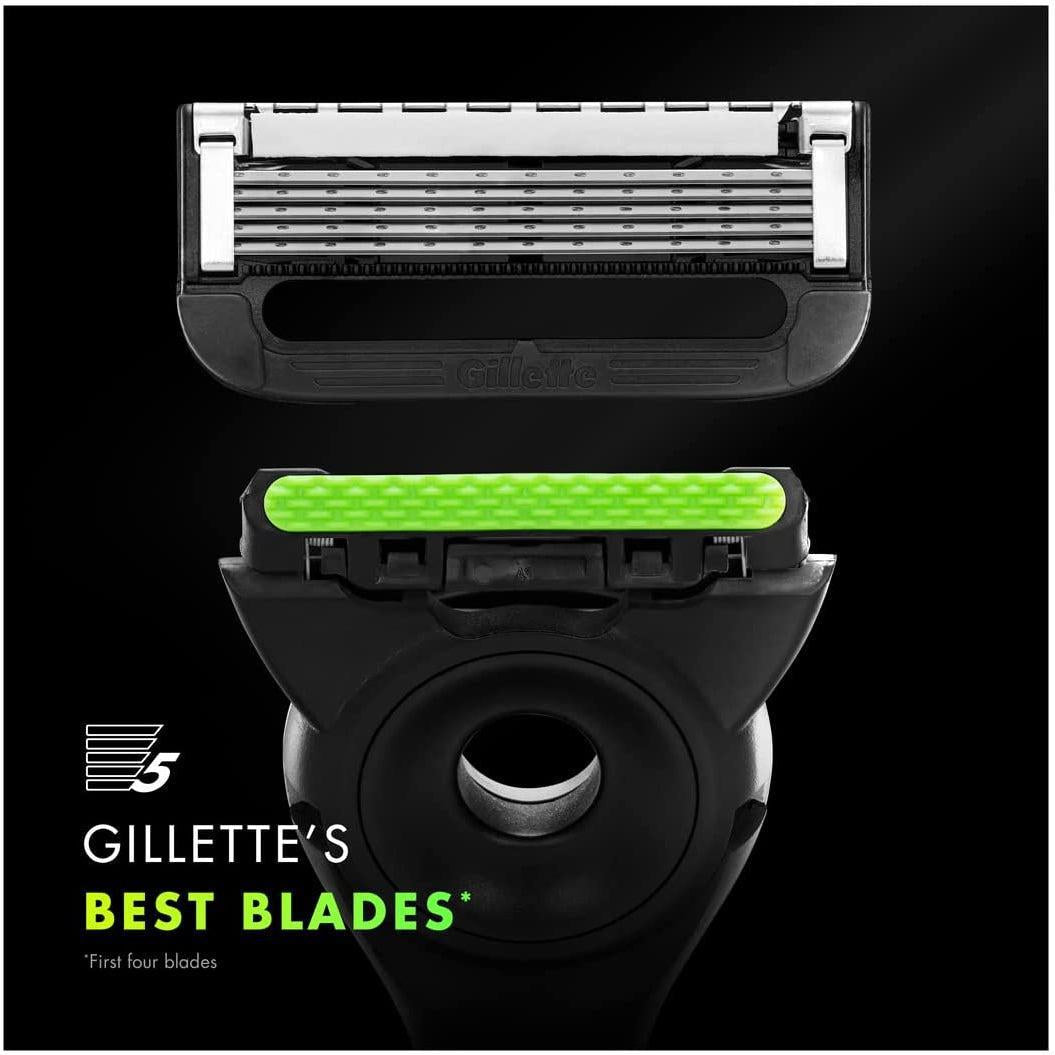 Gillette Labs Men's Razor + 1 Razor Blade Refill, with Exfoliating Bar, Includes Premium Magnetic Stand