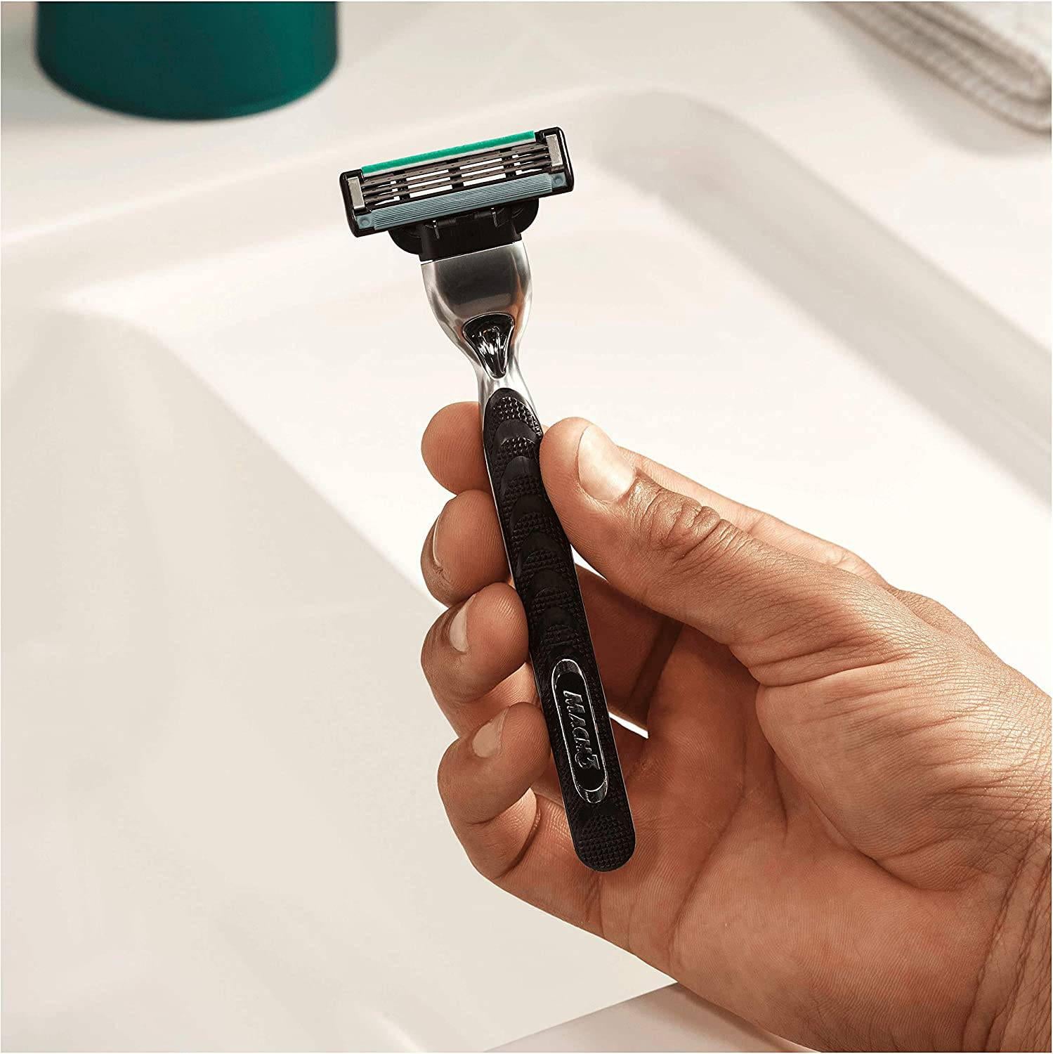 Gillette Mach3 Razor Big Blade Pack - Stronger-Than-Steel Blades - 12 Refills