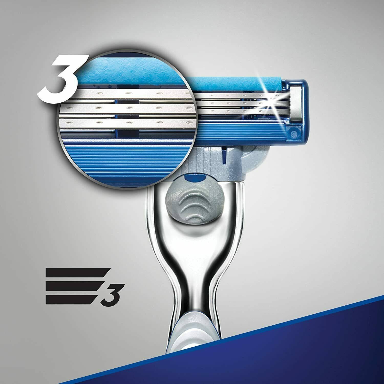 Gillette Mach3 Turbo Men's Razor Starter Pack with 4 Refills - Turbo Blades