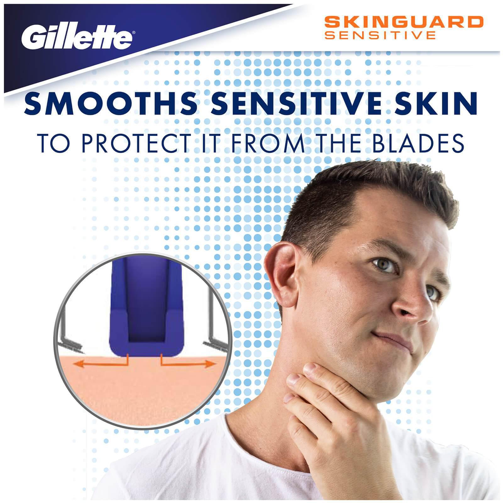 Gillette Men's Skinguard Sensitive Razor Blades - Clinically Tested - 4 Pack