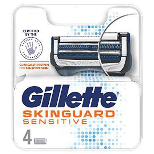 Gillette Men's Skinguard Sensitive Razor Blades - Clinically Tested - 4 Pack
