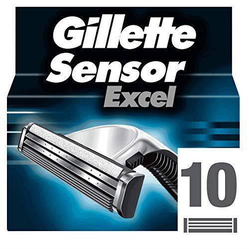 Gillette Sensor Excel Razor Blades for Men, Pack of 10 Refill Blades