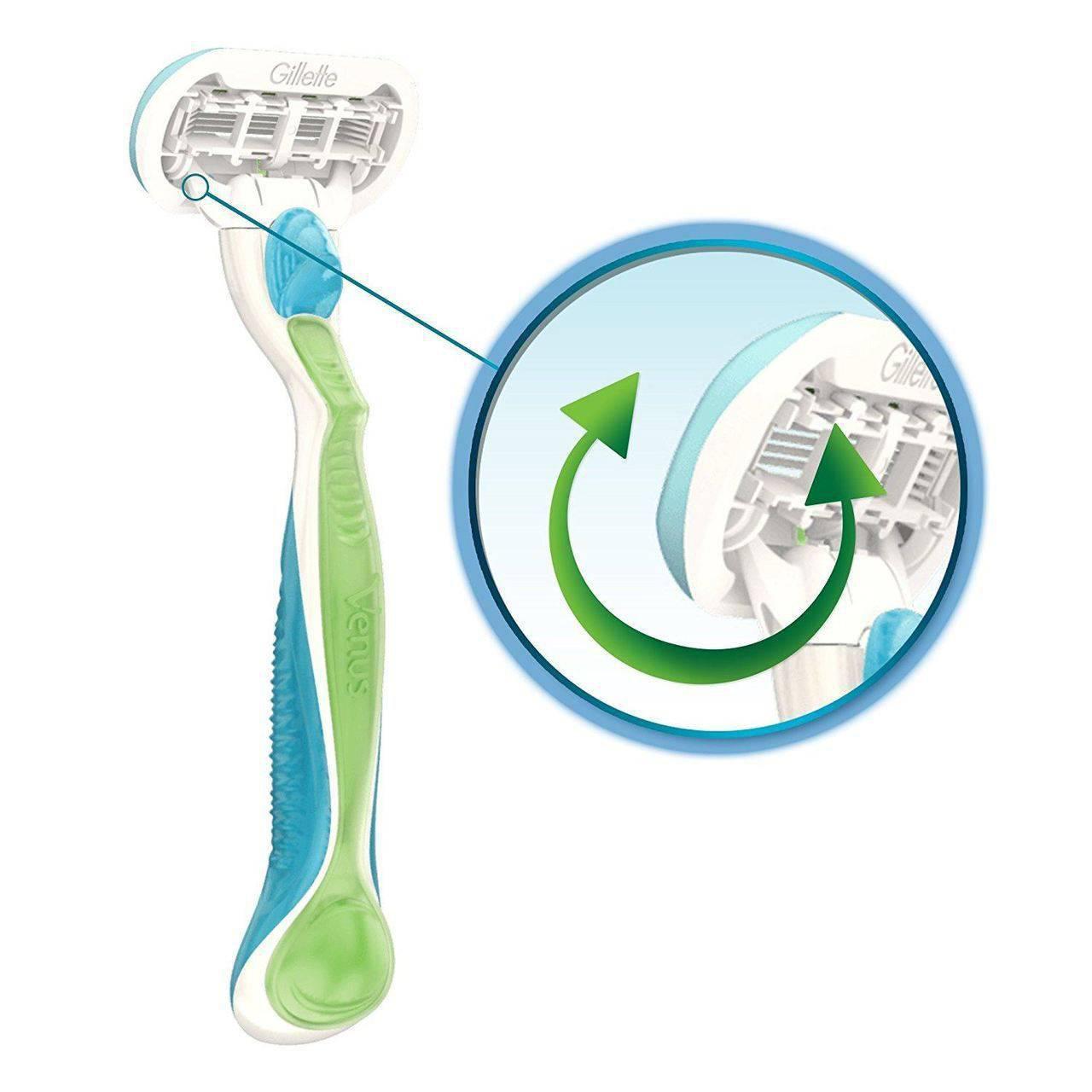 Gillette Venus Extra Smooth Women's Razor Blade Refills with 3 Curve-Hugging Blades - 4 Pack