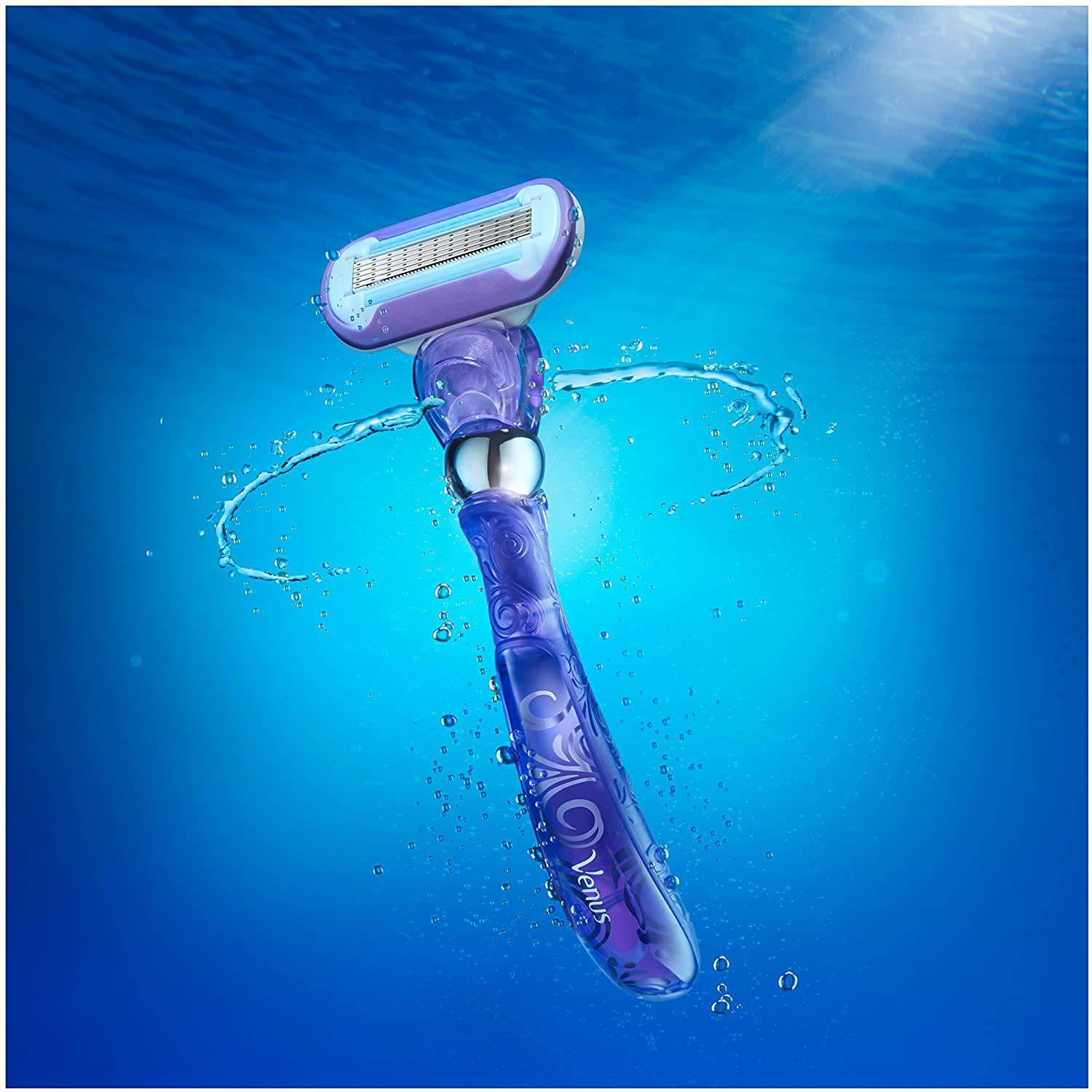 Gillette Venus Swirl Blades 3 Pack - with Water-activated moisture glide