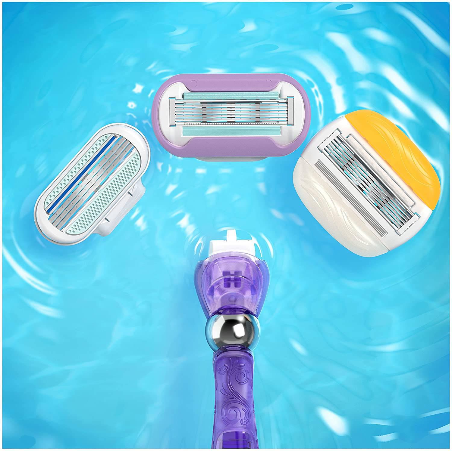 Gillette Venus Swirl Blades 3 Pack - with Water-activated moisture glide