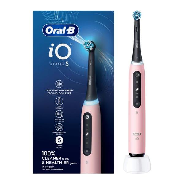 Oral-B iO 5 Electric Toothbrush, with Revolutionary Magnetic Technology - Blush Pink