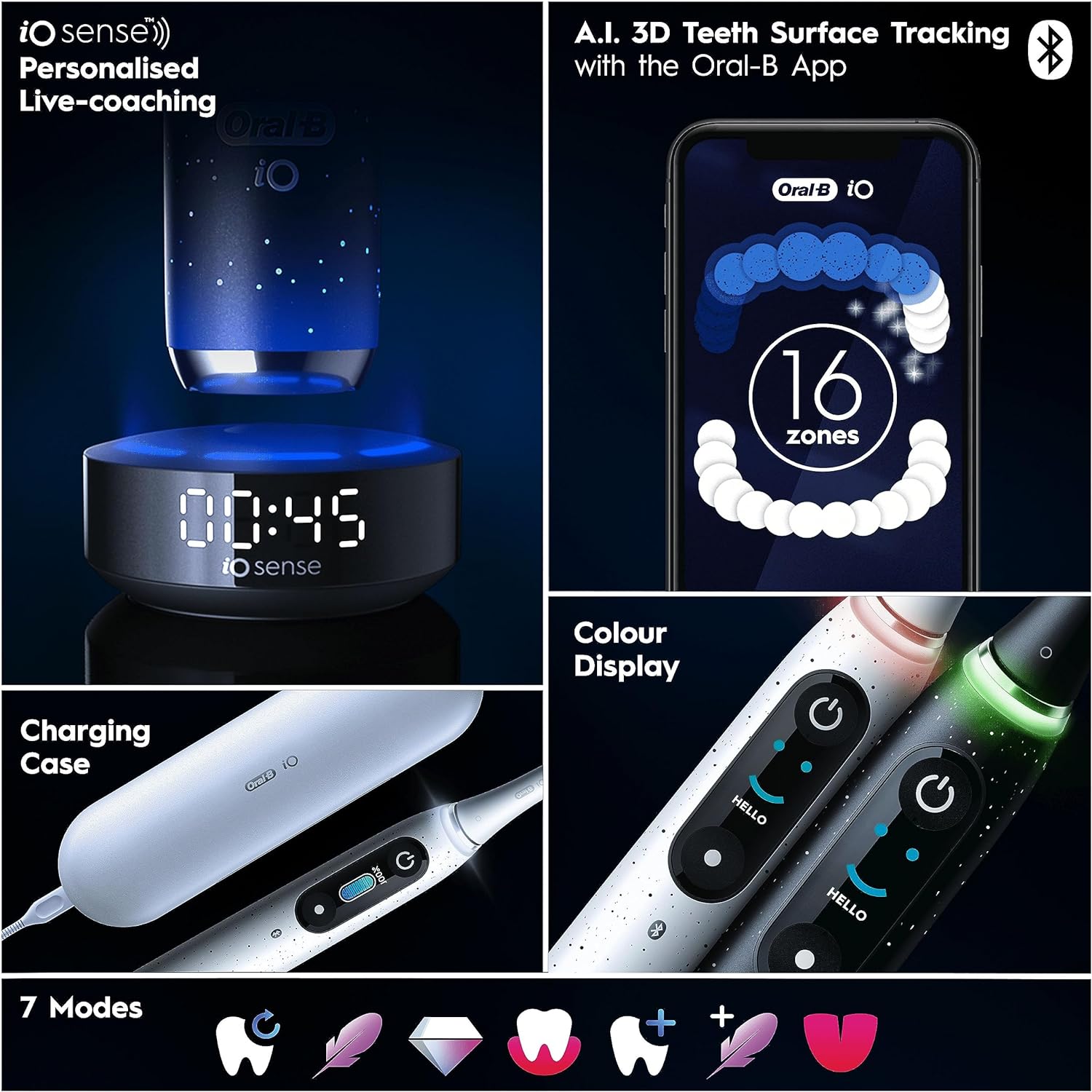 Braun Oral-B iO Series 10 Electric Rechargeable Toothbrush - Stardust White