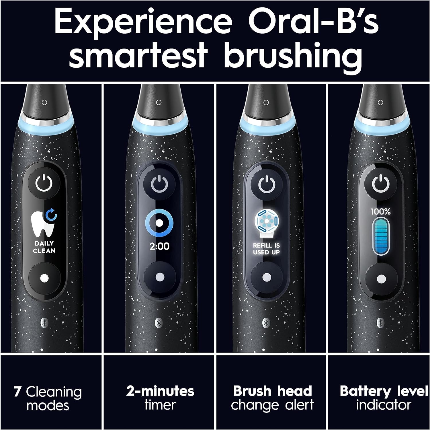 Braun Oral-B iO Series 10 Electric Rechargeable Toothbrush - Stardust White