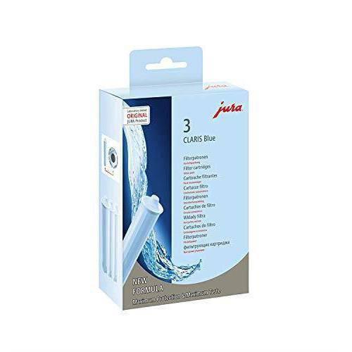 Jura CLARIS Blue Water Filter Cartridge - New Protective Formula - Pack of 3