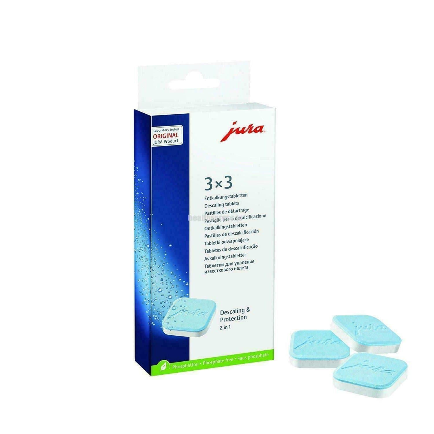 Jura Decalcifying Tablets - Removes Scale Residues, Smooth Cleaning - Pack of 3