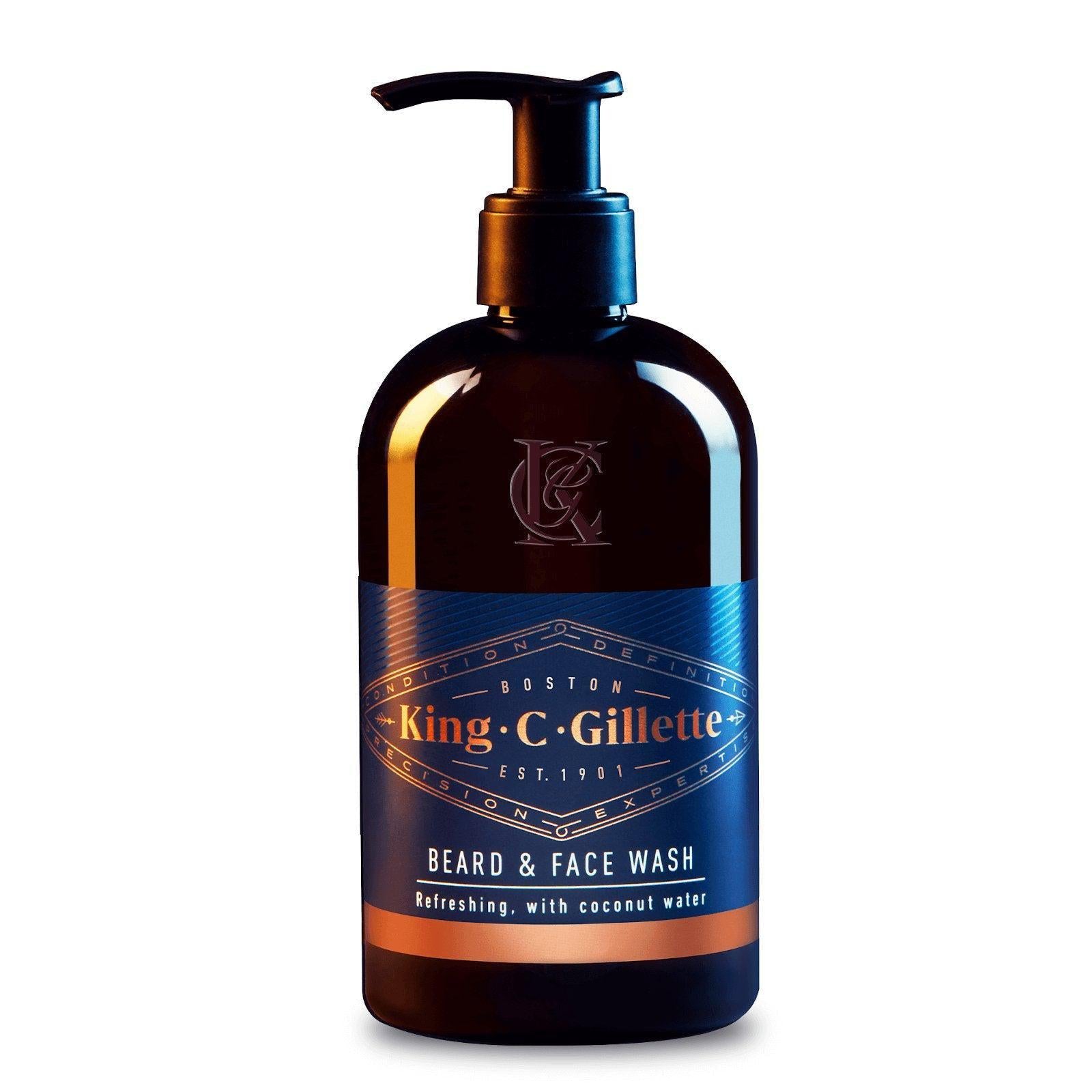 King C. Gillette Beard Shampoo and Face Wash - Removes Dirt and Oil - 350ml