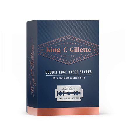 King C. Gillette Double Edge Razor Blades - Anti-Friction Coating - Pack of 10