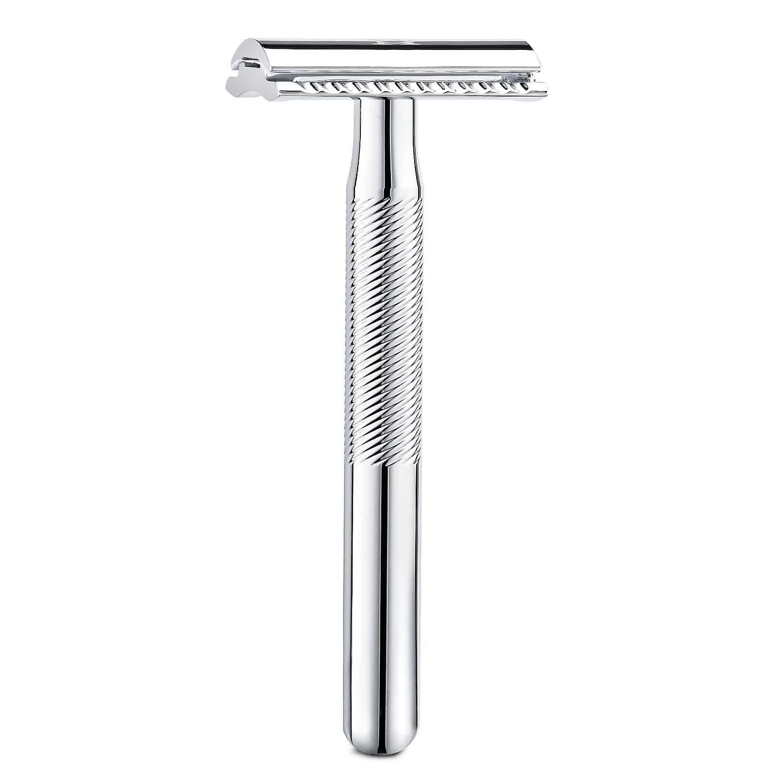 King C. Gillette Double Edge Razor w/ Double Edged Blades - Chrome Plated Finish