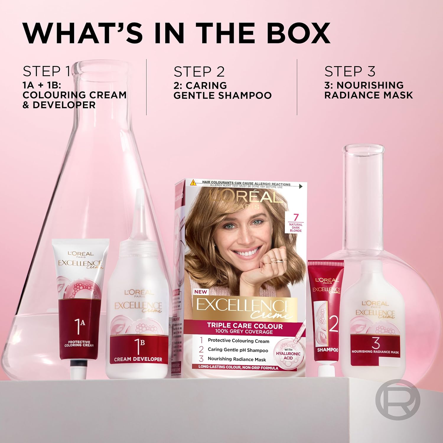 L'Oreal Paris Excellence Creme Hair Colour, Natural Dark Blonde (Number 7)