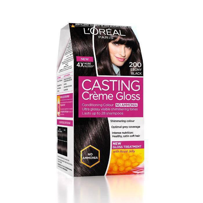 L'oreal Casting Creme Gloss -Ebony Black 200 - Semi-Permanent Hair Color
