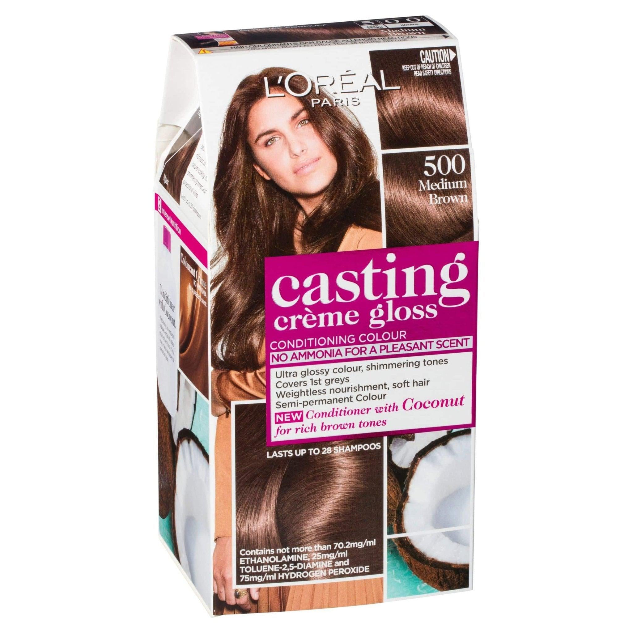L'oreal Casting Creme Gloss - Medium Brown 500 - Semi-Permanent Hair Color