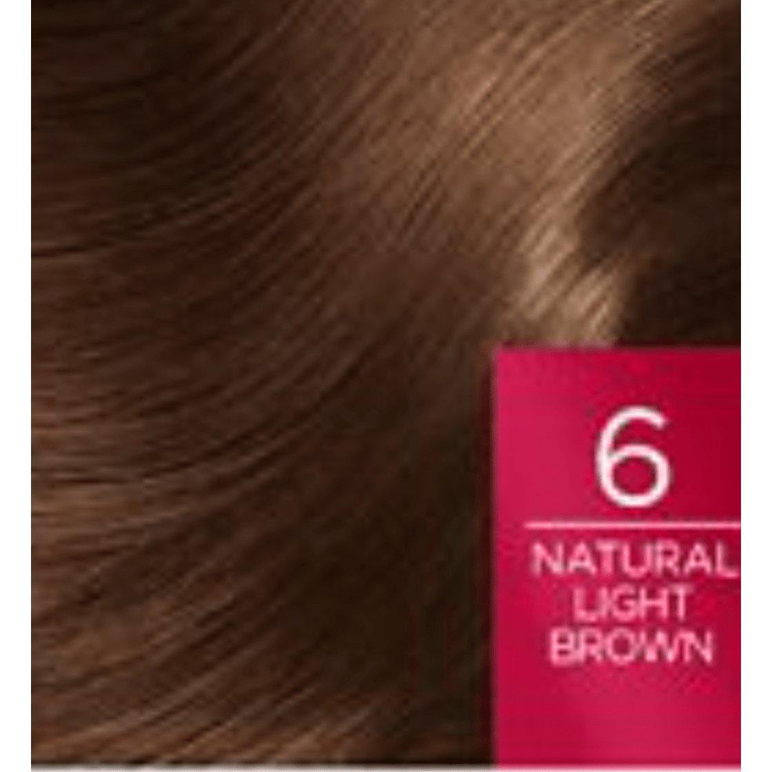 L'oreal Excellence Crème '6 Natural Light Brown' Permanent Hair Dye - Triple Care