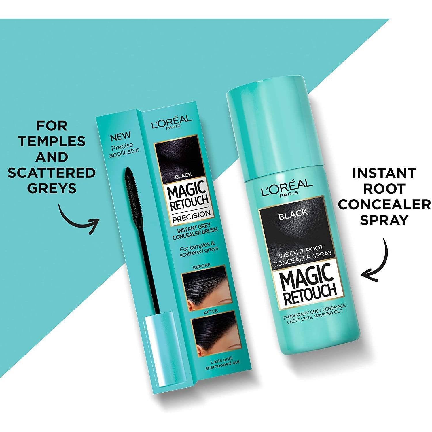 L’oreal Magic Retouch '1 Black' Temporary Instant Grey Root Concealer Spray -75ml