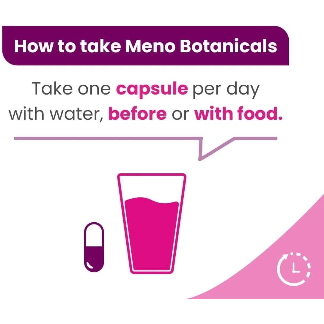 Meno Botanicals Supplement - Natural Support for Perimenopause, Menopause, and Post-Menopause. - 30-Day Supply