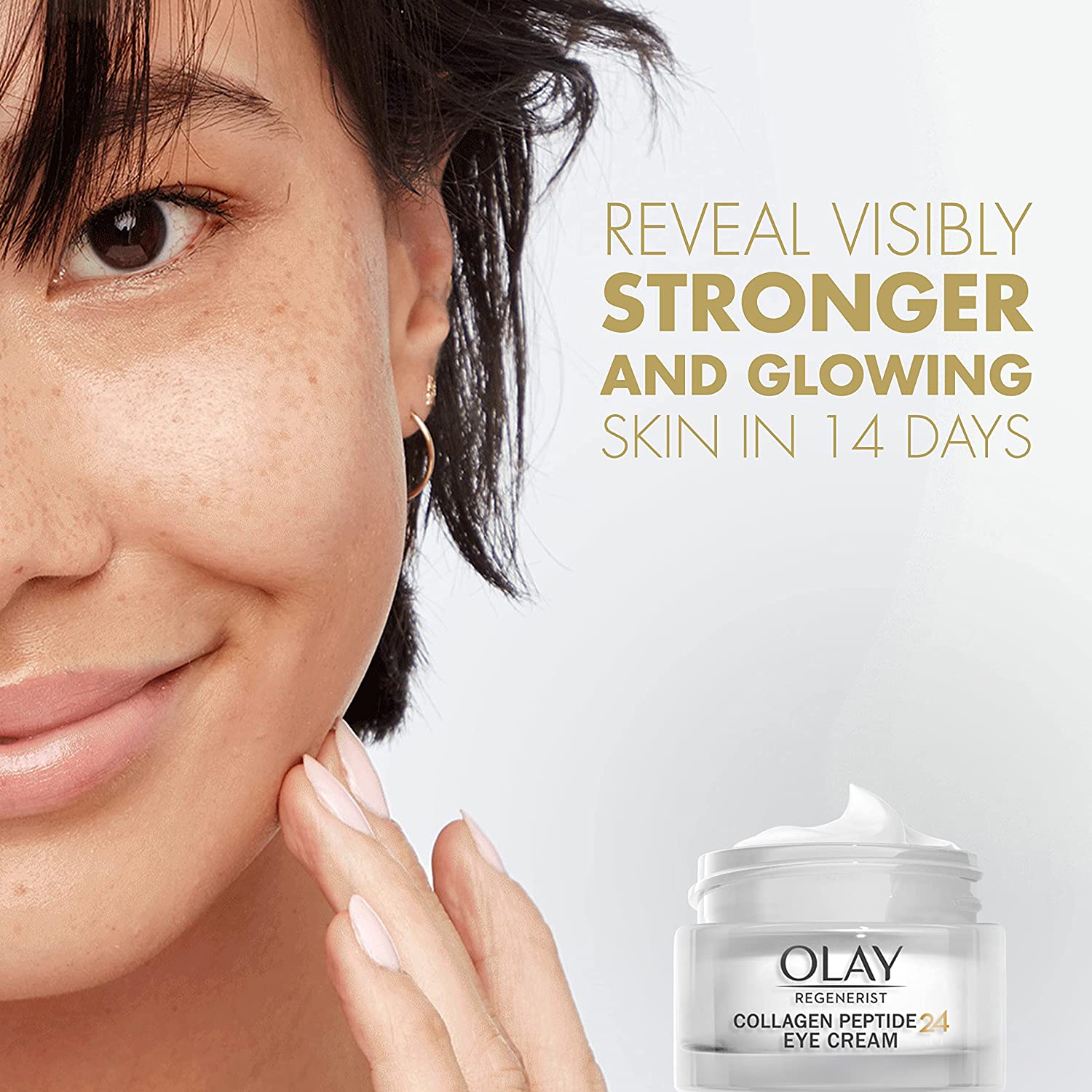 Olay Collagen Peptide 24 Eye Cream, Olay's Highest Concentration In Collagen Peptides, Anti-Ageing, Firming Eye Cream, 15 ml