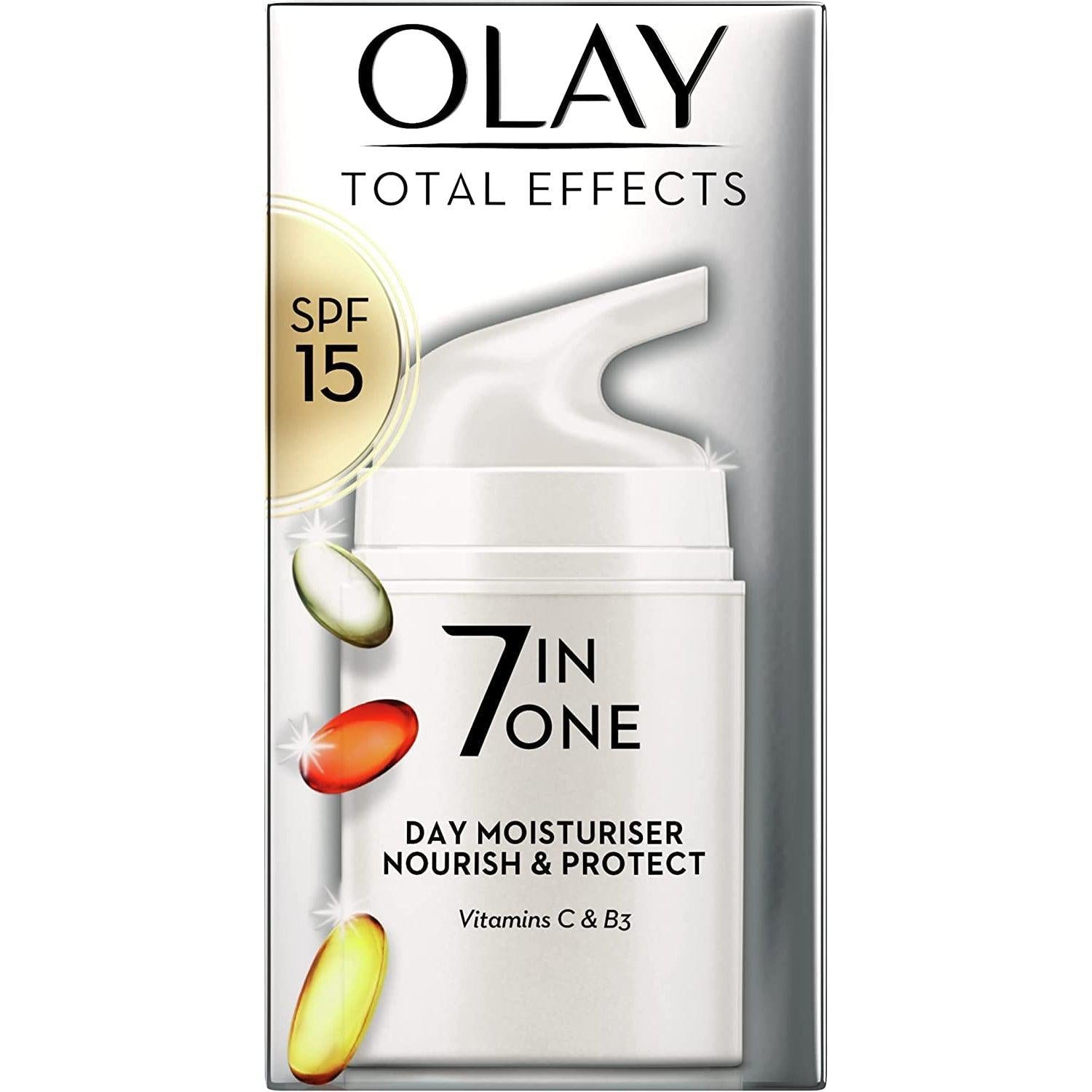 Olay Total Effects 7-In-1 Anti-Ageing Moisturiser With Spf15, Niacinamide, Vitamin C And E, 50 Ml