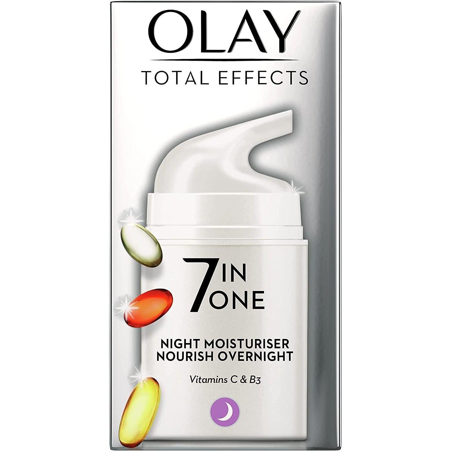 Olay Total Effects 7in1 Night Moisturiser With Niacinamide, 50ml